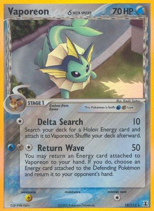 Vaporeon (Delta Species) - 18/null [Delta Species] Holofoil
