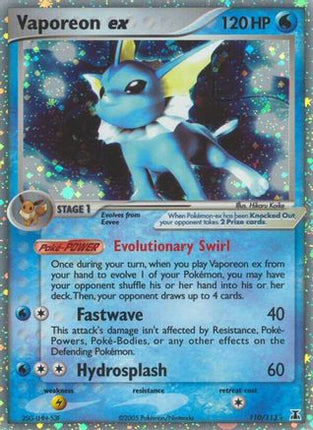 Vaporeon ex - 110/null [Delta Species] Holofoil