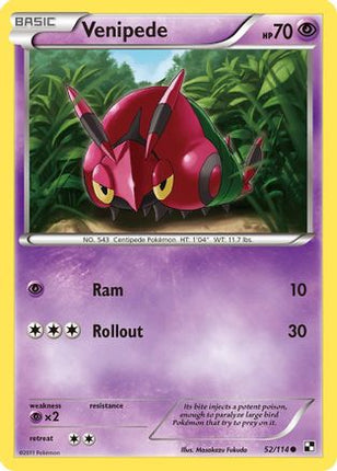 Venipede - 52/114 [Black and White]