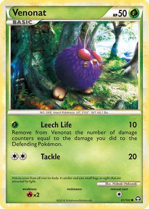 Venonat - 81/106 [Triumphant] Reverse Holofoil
