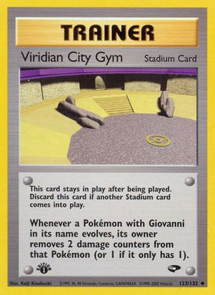 Viridian City Gym - 123/132 [Gym Challenge] 1st Edition