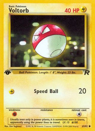 Voltorb - 69/82 [Team Rocket] 1st Edition