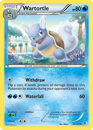 Wartortle - 30/149 [Boundaries Crossed] Reverse Holofoil