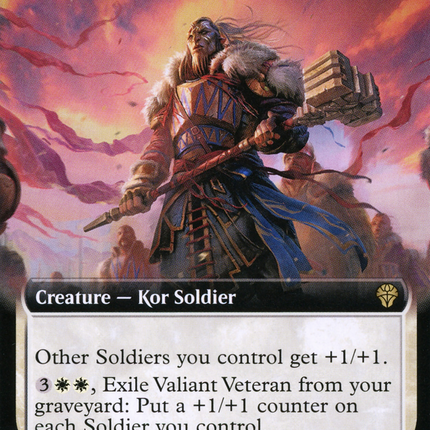 Valiant Veteran (Extended Art) [Dominaria United]
