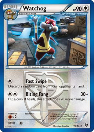 Watchog (Team Plasma) (112) - 112/108 [Plasma Storm] Reverse Holofoil