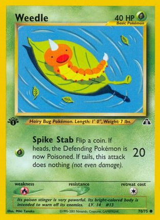 Weedle - 70/75 [Neo Discovery] 1st Edition
