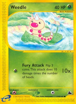 Weedle (114) - 114/144 [Skyridge] Reverse Holofoil