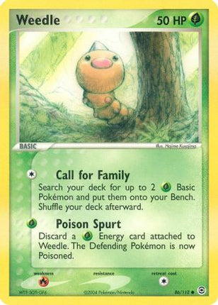Weedle - 86/112 [FireRed & LeafGreen] Reverse Holofoil