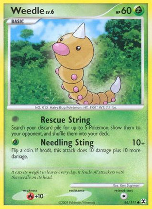 Weedle - 86/106 [Rising Rivals] Reverse Holofoil