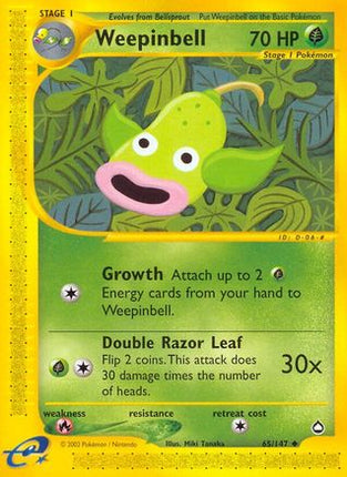 Weepinbell - 65/147 [Aquapolis] Reverse Holofoil