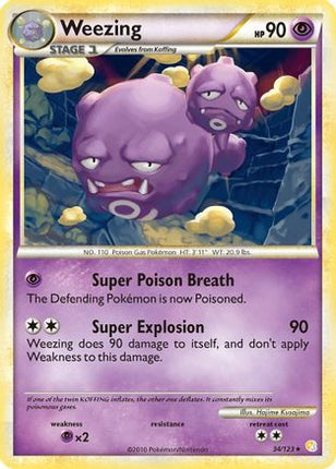 Weezing - 34/106 [HeartGold SoulSilver] Reverse Holofoil