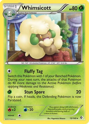 Whimsicott - 15/149 [Boundaries Crossed] Reverse Holofoil