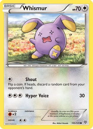 Whismur - 105/108 [Plasma Storm] Reverse Holofoil