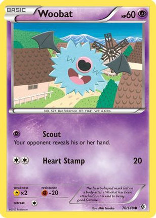 Woobat - 70/149 [Boundaries Crossed] Reverse Holofoil