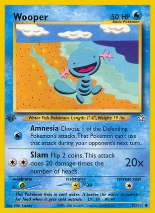 Wooper - 82/111 [Neo Genesis] 1st Edition