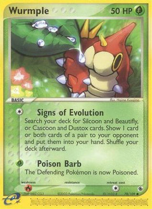 Wurmple - 78/109 [Ruby and Sapphire] Reverse Holofoil