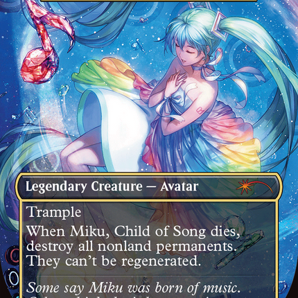 Child of Alara - Miku, Child of Song  (Borderless) [Secret Lair Drop]