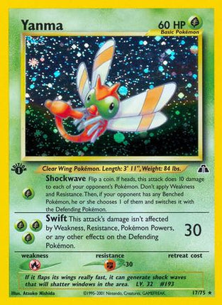 Yanma (17) - 17/75 [Neo Discovery] Unlimited Holofoil