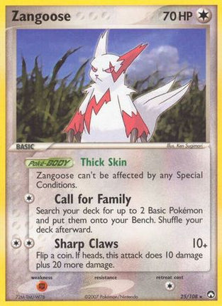 Zangoose - 25/108 [Power Keepers] Reverse Holofoil