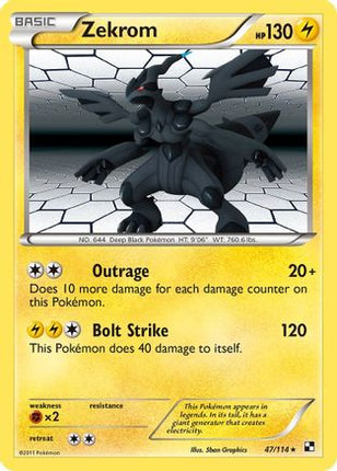 Zekrom - 47/114 [Black and White] Reverse Holofoil