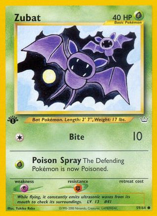Zubat - 59/64 [Neo Revelation] 1st Edition