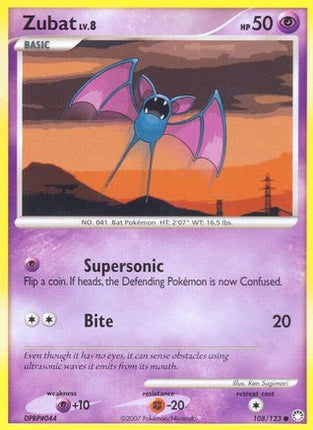 Zubat - 108/null [Mysterious Treasures] Reverse Holofoil