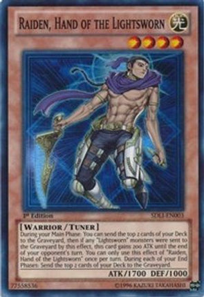 Raiden, Hand of the Lightsworn (Super Rare) [SDLI-EN003] Structure Deck: Realm of Light 1st Edition