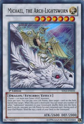 Michael, the Arch-Lightsworn (Ultra Rare) [SDLI-EN036] Structure Deck: Realm of Light 1st Edition