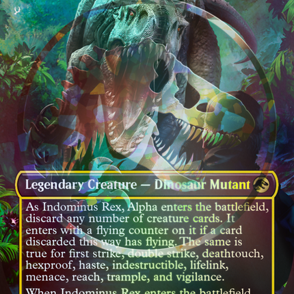 Indominus Rex, Alpha (Borderless) [Jurassic World Collection] (Emblem) Foil