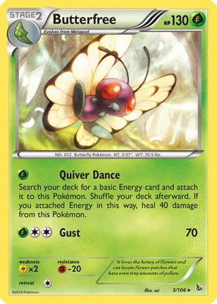 Butterfree - 3/106 [XY - Flashfire] Reverse Holofoil