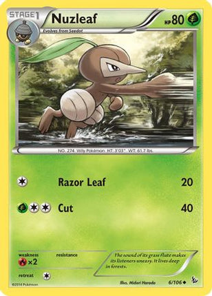 Nuzleaf - 6/106 [XY - Flashfire] Reverse Holofoil