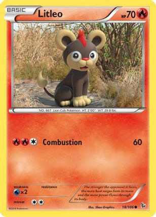 Litleo (18) - 18/106 [XY - Flashfire] Reverse Holofoil