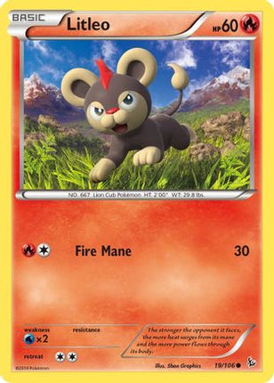 Litleo (19) - 19/106 [XY - Flashfire] Reverse Holofoil