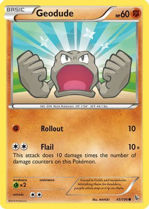 Geodude - 45/106 [XY - Flashfire] Reverse Holofoil