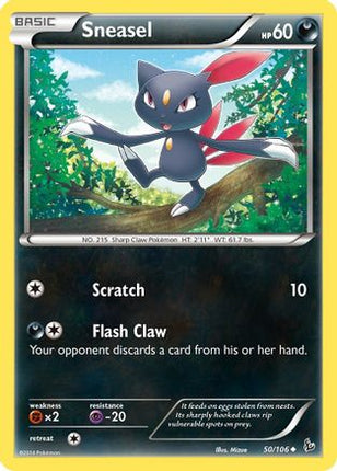 Sneasel (50) - 50/106 [XY - Flashfire] Reverse Holofoil