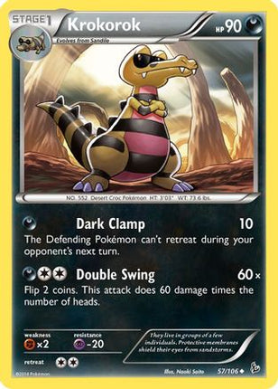 Krokorok - 57/106 [XY - Flashfire] Reverse Holofoil