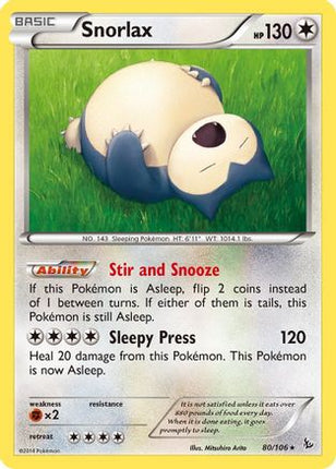 Snorlax - 80/106 [XY - Flashfire] Reverse Holofoil