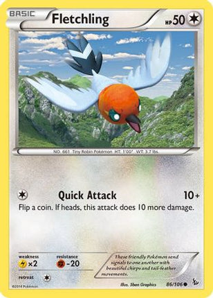 Fletchling - 86/106 [XY - Flashfire] Reverse Holofoil