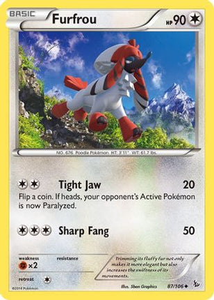 Furfrou - 87/106 [XY - Flashfire] Reverse Holofoil