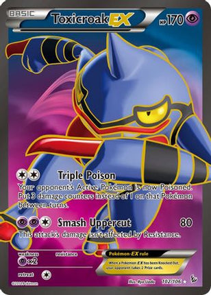 Toxicroak EX (102 Full Art) - 102/106 [XY - Flashfire] Holofoil