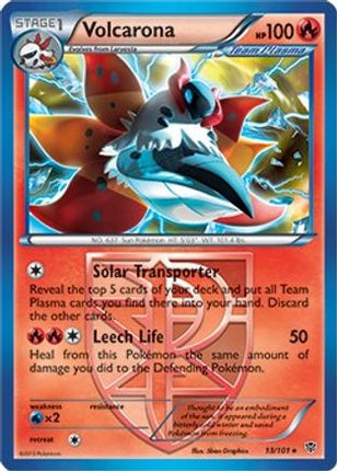 Volcarona - 13/101 (BW Plasma Blast) [Deck Exclusives] Holofoil