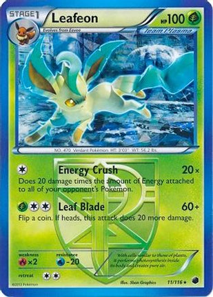 Leafeon - 11/116 (BW Plasma Freeze) [Deck Exclusives] Holofoil
