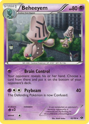 Beheeyem - 62/99 (Cosmos Holo) [Blister Exclusives] Holofoil