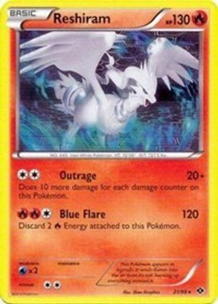 Reshiram - 21/99 (Next Destinies) [Deck Exclusives] Holofoil