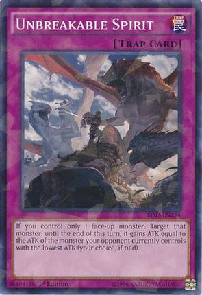 Unbreakable Spirit (Shatterfoil) (Shatterfoil Rare) [BP03-EN234] 1st Edition