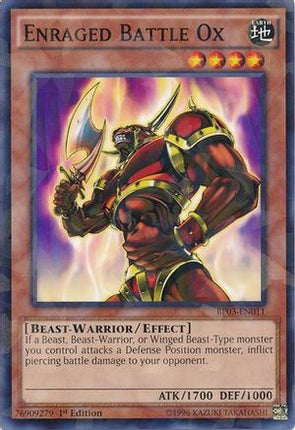 Enraged Battle Ox (Shatterfoil) (Shatterfoil Rare) [BP03-EN011] 1st Edition