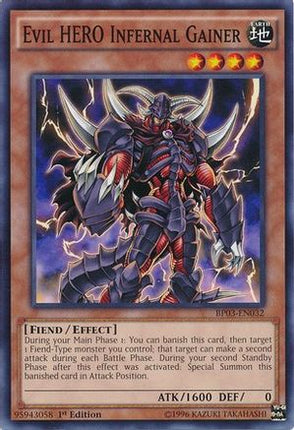 Evil HERO Infernal Gainer (Common / Short Print) [BP03-EN032] 1st Edition