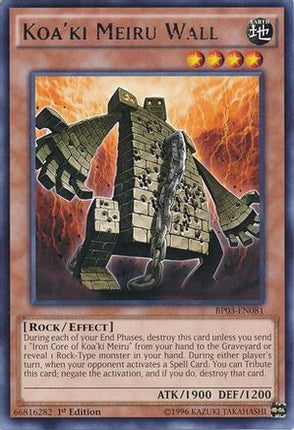 Koa'ki Meiru Wall (Rare) [BP03-EN081] 1st Edition