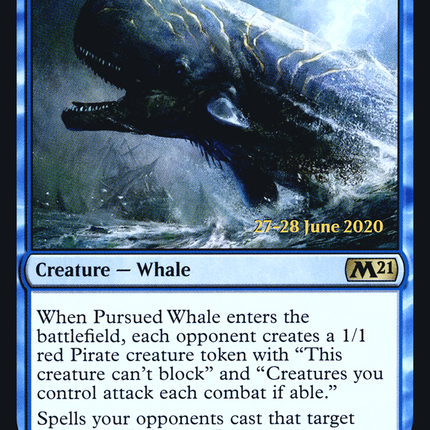 Pursued Whale [Core Set 2021 Promos] Prerelease Foil