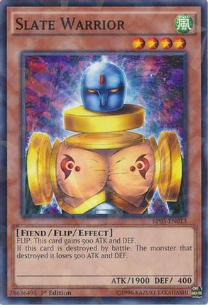 Slate Warrior (Shatterfoil) (Shatterfoil Rare) [BP03-EN013] 1st Edition